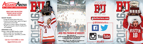 2015-16 Boston University Men's & Women's Ice Hockey Schedule Cards
