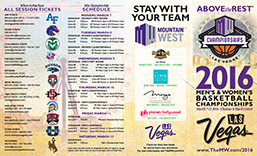 2016 Mountain West Conference Basketball Championship Ticket Brochure